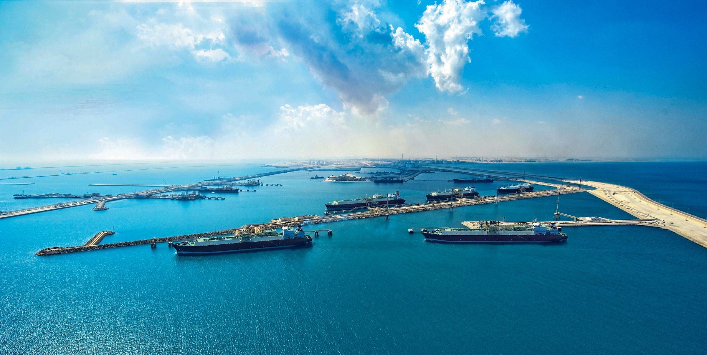 Flüssiggastanker vor Katar.